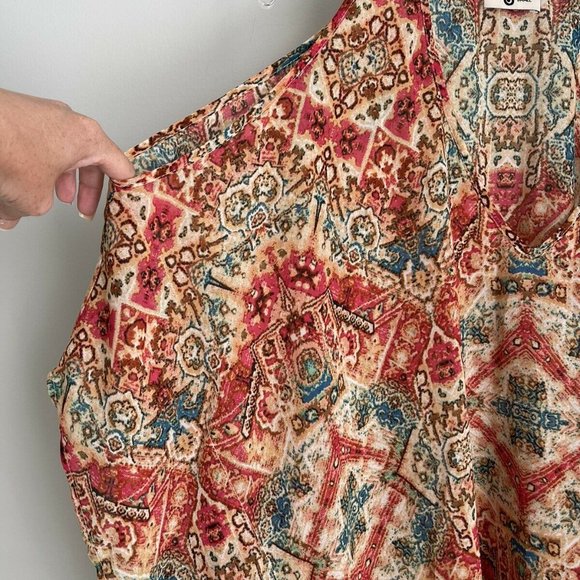 Show Me Your Mumu Peta Boo Tunic Cold Shoulder in Santiago Sandstone - Picture 4 of 5